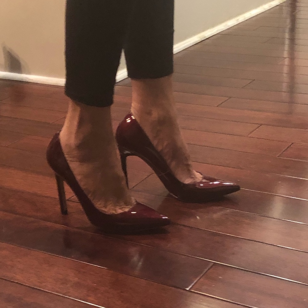 Burgundy high-heels!